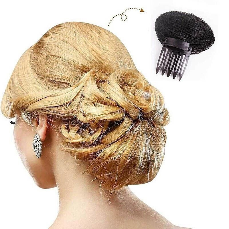 2Pcs Diy Invisible Hair Volume Increase Fluffy Puff Sponge Pad Clip Comb Girls V528-HAIRDRESSER-COFFEEBLACK-79844