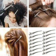 6-54X 9cm Hairdressing Sectioning Hair Clips Duck Bill Hairpin Salon Metal Curl Clips - 12PCS V528-HAIRDRESSINGCLIP-9CM-12PCS-953298