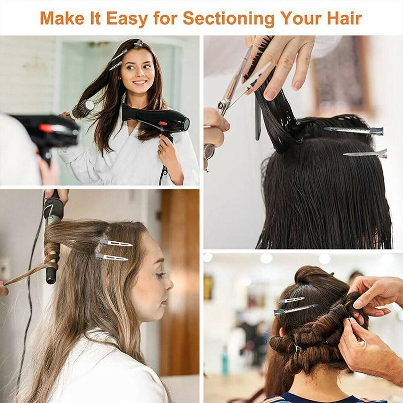 6-54X 9cm Hairdressing Sectioning Hair Clips Duck Bill Hairpin Salon Metal Curl Clips - 12PCS V528-HAIRDRESSINGCLIP-9CM-12PCS-953298