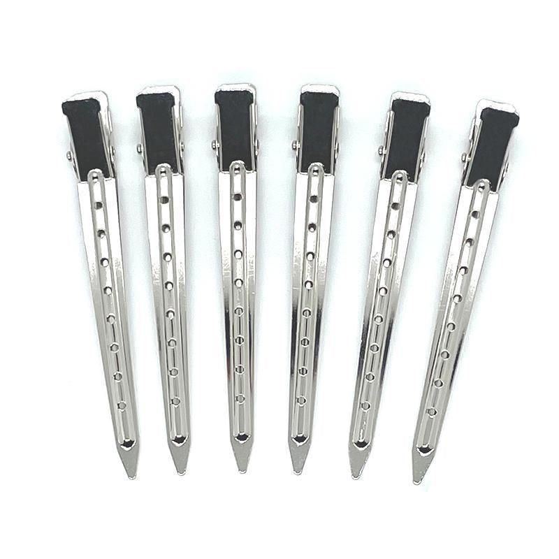 6-54X 9cm Hairdressing Sectioning Hair Clips Duck Bill Hairpin Salon Metal Curl Clips - 12PCS V528-HAIRDRESSINGCLIP-9CM-12PCS-953298
