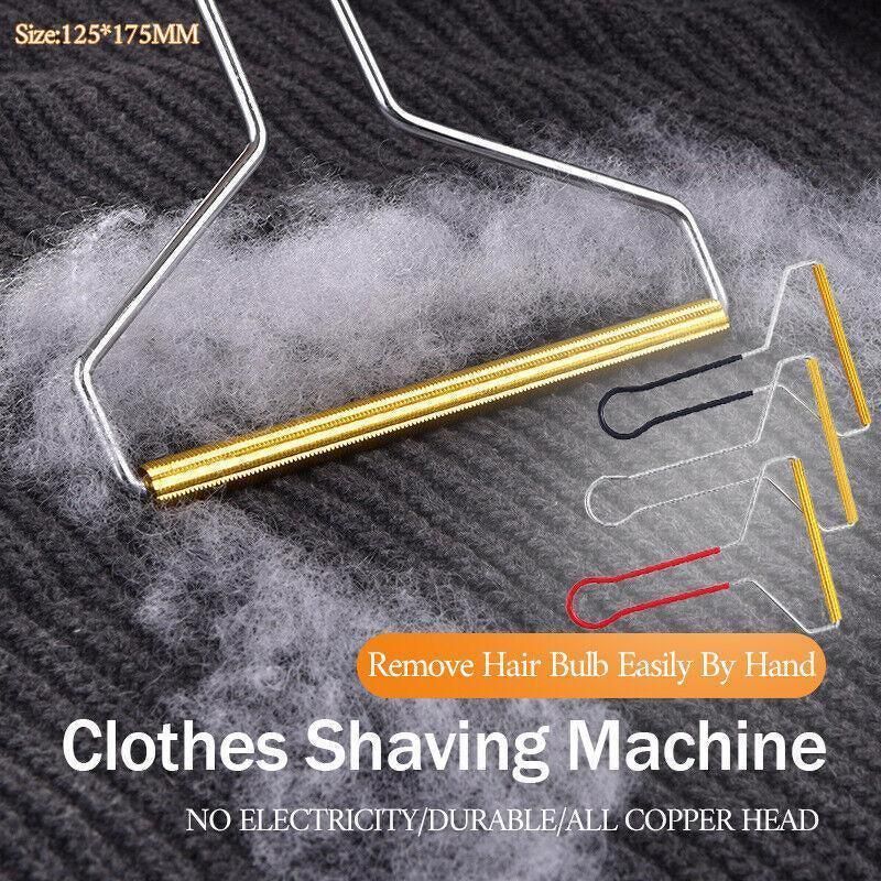 Lint Cleaner Pro Steel Manual Clothes Fluff Remover Fabric Sweater Fuzz Shaver - Silver V528-HAIRREMOVAL-SILVER-41936