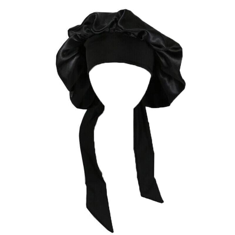 Sleeping Bonnet Hair Wrap Silk Satin Cap Women Elastic Night Hat Soft Headwear - Pink V528-HAIRWRAP-PINK-170416