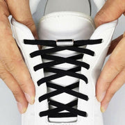 No Tie Locked Elastic Shoelace Shoe Lace Lazy Laces Sneakers Sports - Grey V528-HALFROUNDLACES-GREY-38742