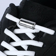 No Tie Locked Elastic Shoelace Shoe Lace Lazy Laces Sneakers Sports - Grey V528-HALFROUNDLACES-GREY-38742