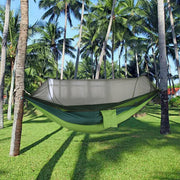 Camping Hammock Tent Set Double Outdoor Hanging Bed With Mosquito Net For Travel - Green V528-HAMMOCK-2-GREEN-456464