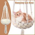 Macrame Cat Hammock Boho Style Kitty Hanging Swing Bed Pet Sleeping Bed Cat V528-HAMMOCK-840117