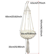 Macrame Cat Hammock Boho Style Kitty Hanging Swing Bed Pet Sleeping Bed Cat V528-HAMMOCK-840117