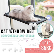 Cat Window Bed Suction Cup Hammock Black Breathable Hanging Seat 55x35cm V528-HAMMOCK-BLACK-55-35-4564645