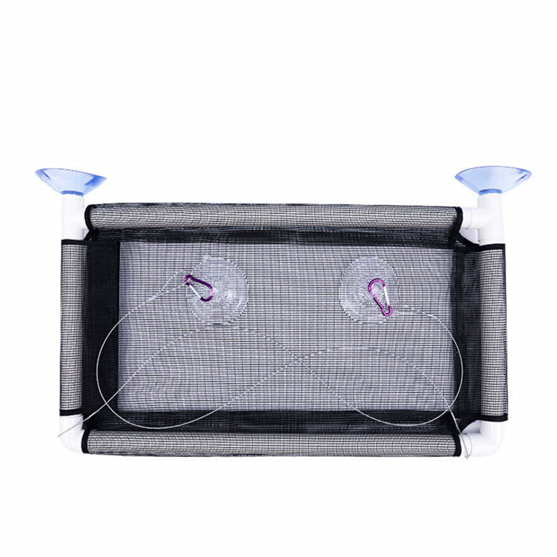 Cat Window Bed Suction Cup Hammock Black Breathable Hanging Seat 55x35cm V528-HAMMOCK-BLACK-55-35-4564645
