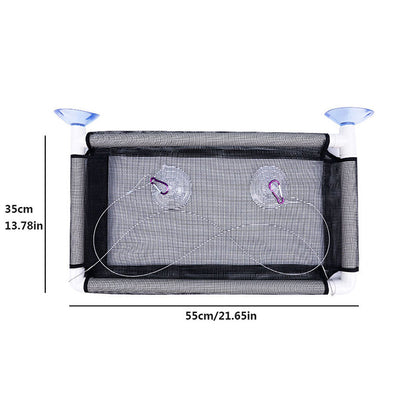 Cat Window Bed Suction Cup Hammock Black Breathable Hanging Seat 55x35cm V528-HAMMOCK-BLACK-55-35-4564645