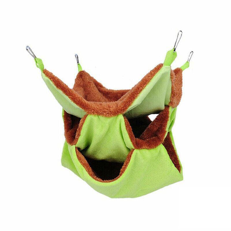 Hanging Hammock Nest Bed for Hamster Guinea Pig Ferret Rat Mice Cage Warmer Toy - Green Rabbit V528-HAMMOCK-GREENRABBIT-30658