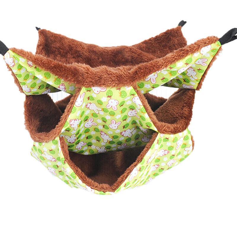 Hanging Hammock Nest Bed for Hamster Guinea Pig Ferret Rat Mice Cage Warmer Toy - Green Rabbit V528-HAMMOCK-GREENRABBIT-30658