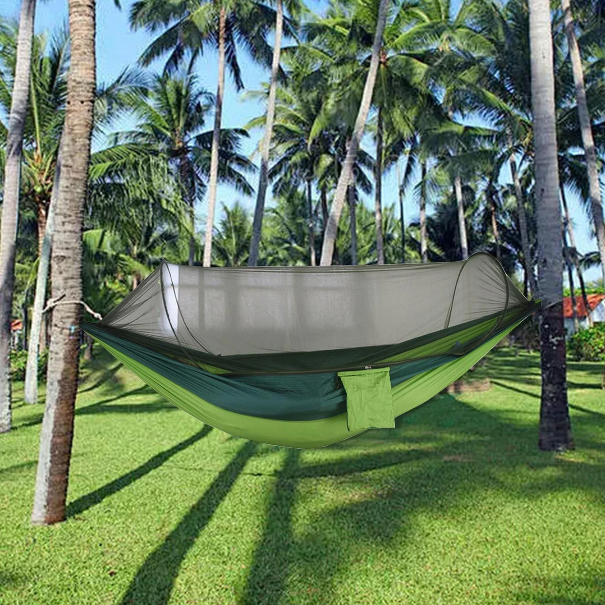 Camping Hammock Tent Set Double Outdoor Hanging Bed With Mosquito Net For Travel - Camouflage V528-HAMMOCK-MC-687312