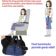 Travel Rest Hammock Office Foot Hammock Portable Rest for Relaxation Support - Navy Blue V528-HAMMOCK-NAVY-BLUE-364139