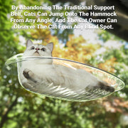 Cat Hammock Bed Glass Hanging Basket Clear Pet Nest Elevated Sleeping Bed - White V528-HAMMOCK-WHITE-479223