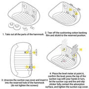 Cat Hammock Bed Glass Hanging Basket Clear Pet Nest Elevated Sleeping Bed - White V528-HAMMOCK-WHITE-479223
