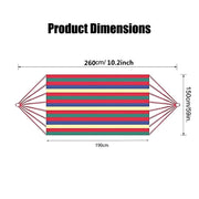 Double Outdoor Hammock 260x150cm with Straps for Camping Hanging Tree Bed - Red V528-HAMMOCKBED-RED-190156