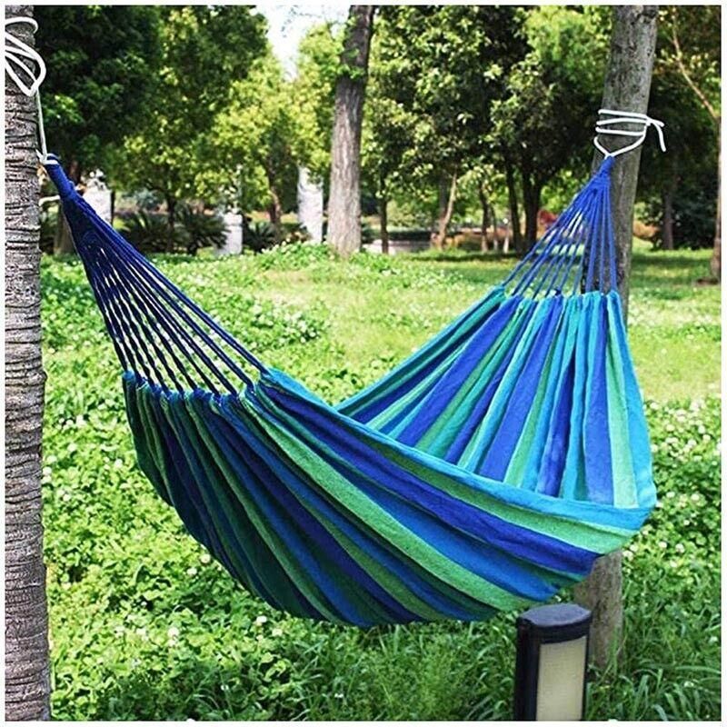 Double Outdoor Hammock 260x150cm with Straps for Camping Hanging Tree Bed - Red V528-HAMMOCKBED-RED-190156