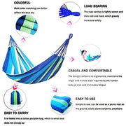Double Outdoor Hammock 260x150cm with Straps for Camping Hanging Tree Bed - Red V528-HAMMOCKBED-RED-190156