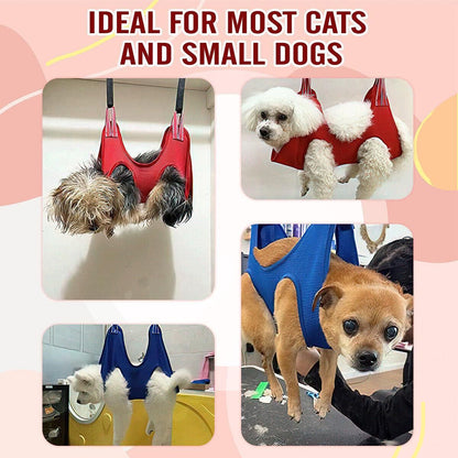 L Size Hammock Helper Pet Dog Cat Grooming Restraint Bags For Bathing Trimming Nail - Red V528-HAMMOCKHELPER-RED-L-206696