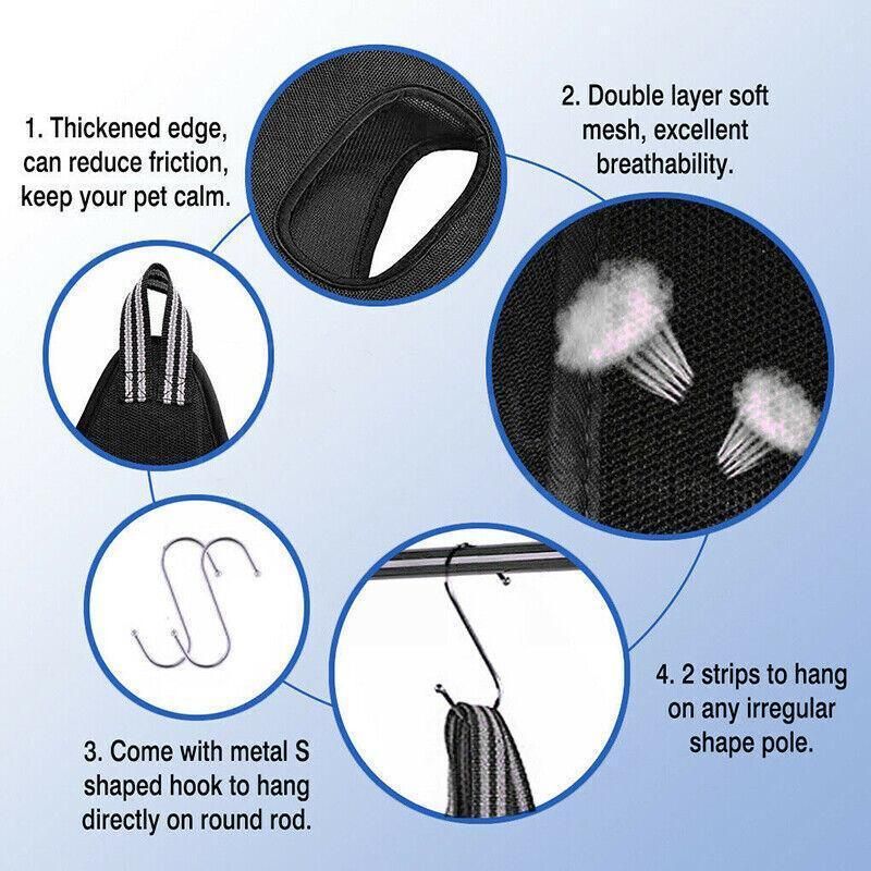 S Size Hammock Helper Pet Dog Cat Grooming Restraint Bags for Bathing Trimming Nail - Red V528-HAMMOCKHELPER-RED-S-584156