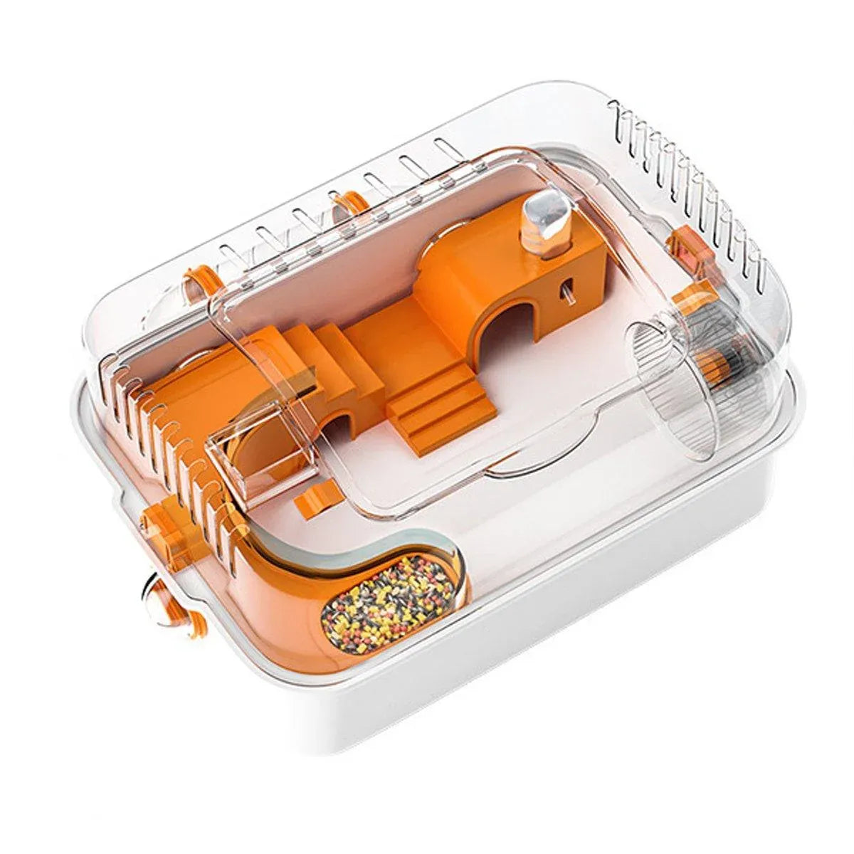 Acrylic Tunnel Hamster Cage Gold Wire Bite Proof Luxury Small Pet Habitat V528-HAMSTER-CAGE-569970