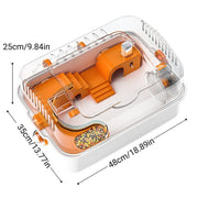 Acrylic Tunnel Hamster Cage Gold Wire Bite Proof Luxury Small Pet Habitat V528-HAMSTER-CAGE-569970