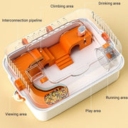 Acrylic Tunnel Hamster Cage Gold Wire Bite Proof Luxury Small Pet Habitat V528-HAMSTER-CAGE-569970
