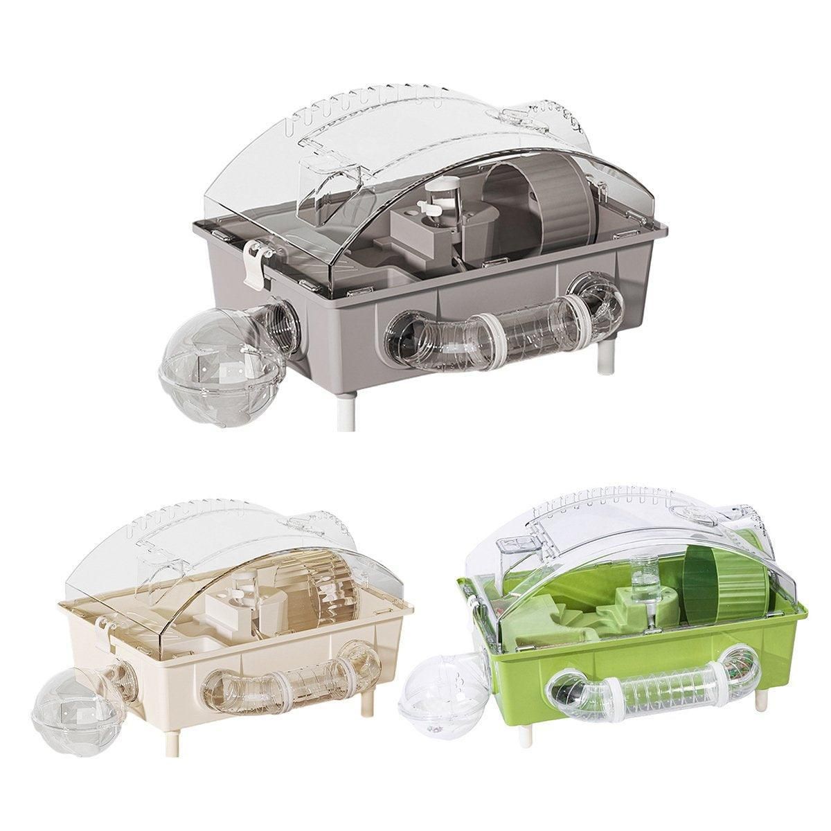 Acrylic Hamster Large Cage Luxury Villa House Playing House for Small Animals - Beige V528-HAMSTER-CAGE-BEIGE-3-302169