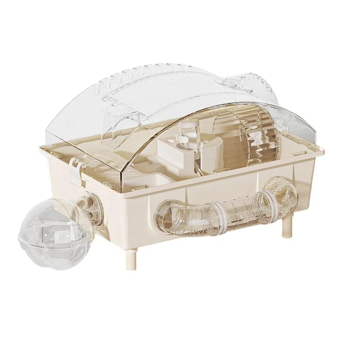 Acrylic Hamster Large Cage Luxury Villa House Playing House for Small Animals - Beige V528-HAMSTER-CAGE-BEIGE-3-302169