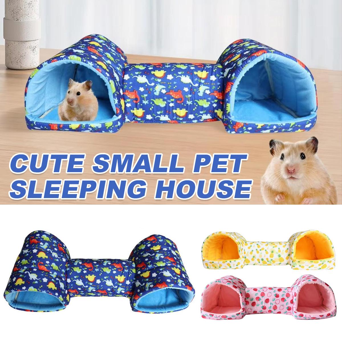 Small Pet Hamster Nest House Cotton Tunnel Comfortable Bedding for Hamsters - Pink V528-HAMSTER-HOUSE-PINK-809888