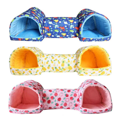 Small Pet Hamster Nest House Cotton Tunnel Comfortable Bedding for Hamsters - Pink V528-HAMSTER-HOUSE-PINK-809888