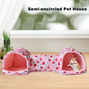 Small Pet Hamster Nest House Cotton Tunnel Comfortable Bedding for Hamsters - Pink V528-HAMSTER-HOUSE-PINK-809888