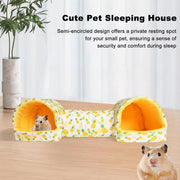 Small Pet Hamster Nest House Cotton Tunnel Comfortable Bedding for Hamsters - Pink V528-HAMSTER-HOUSE-PINK-809888