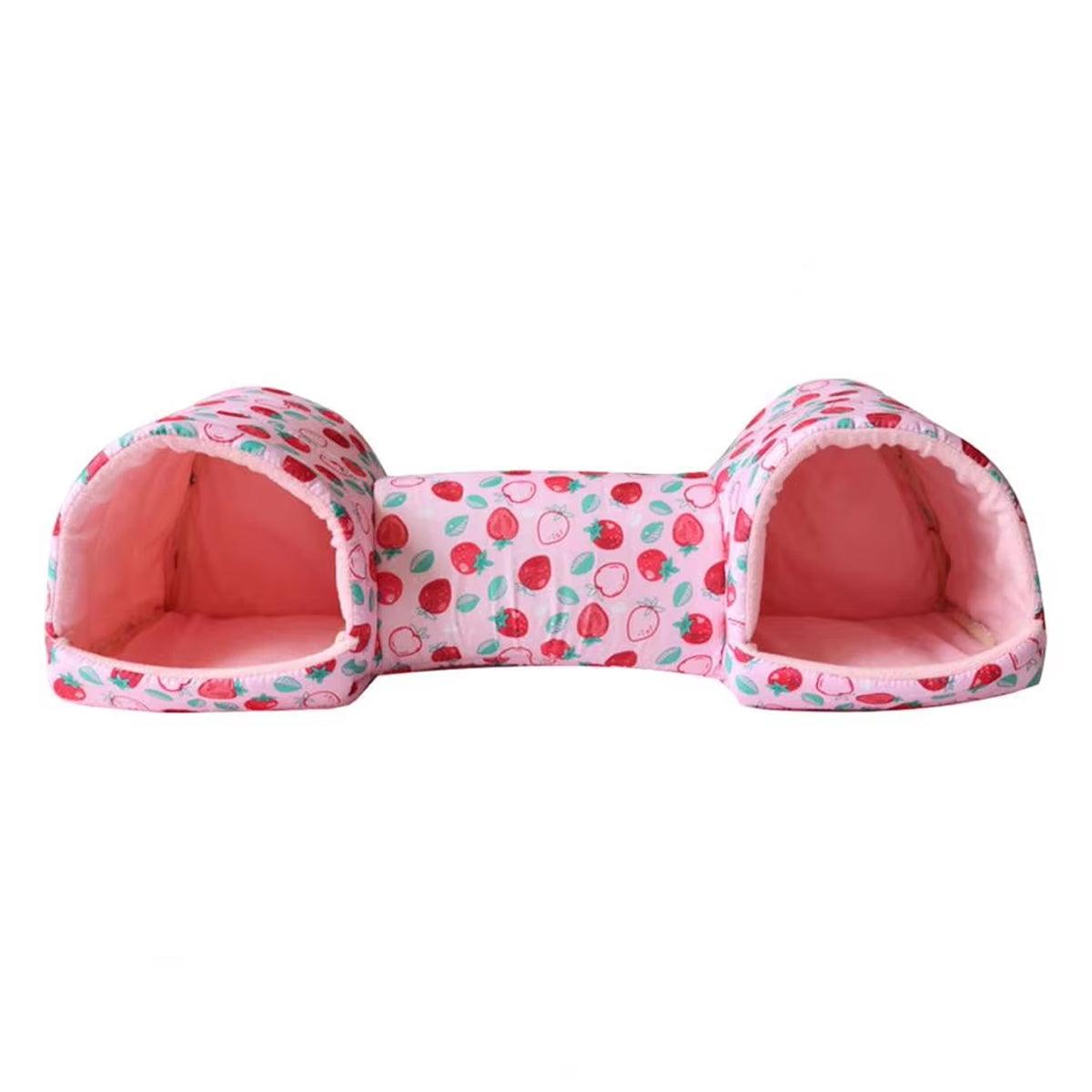 Small Pet Hamster Nest House Cotton Tunnel Comfortable Bedding for Hamsters - Pink V528-HAMSTER-HOUSE-PINK-809888