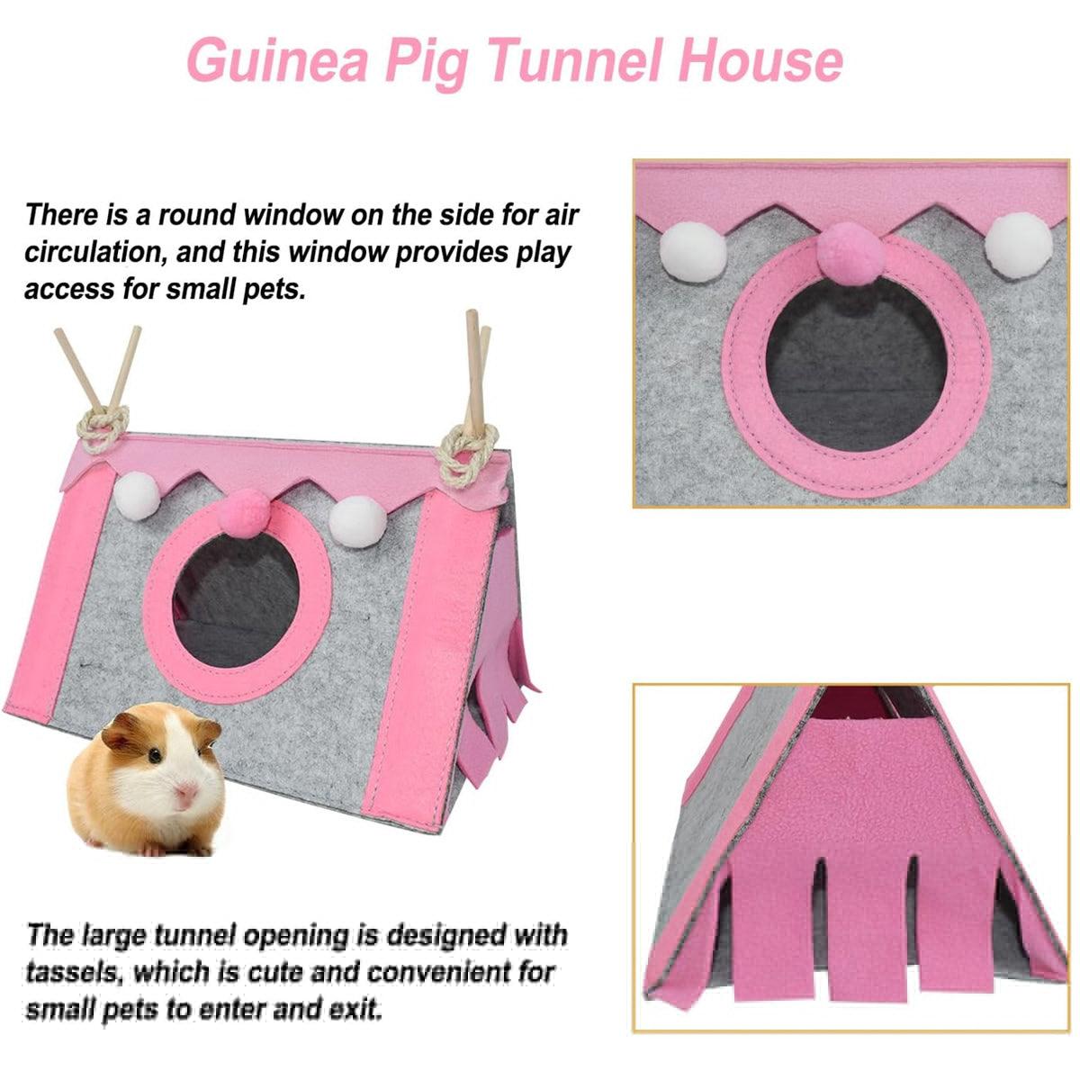 Hamster Tent Small Pet Hideout Pig Possum House Cool Triangle Nest Shelter - Blue V528-HAMSTER-TENT-BLUE-270891