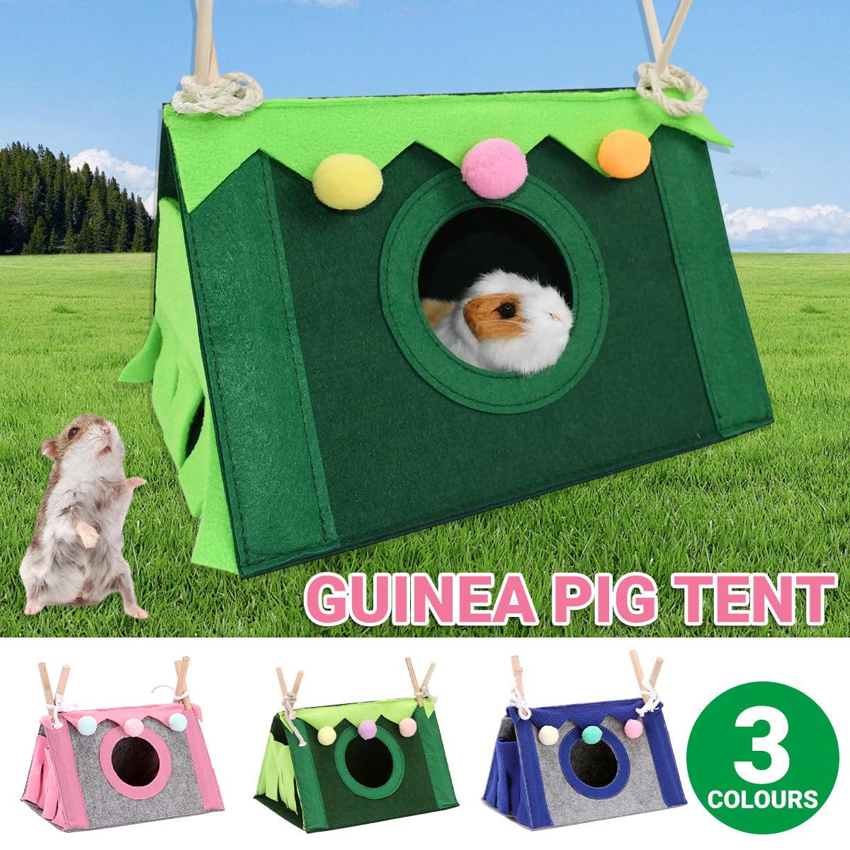 Hamster Tent Small Pet Hideout Pig Possum House Cool Triangle Nest Shelter - Pink V528-HAMSTER-TENT-PINK-817532