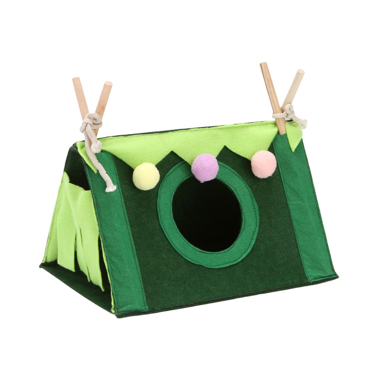 Hamster Tent Small Pet Hideout Pig Possum House Cool Triangle Nest Shelter - Pink V528-HAMSTER-TENT-PINK-817532