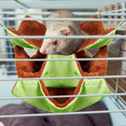 Hanging Hammock Nest Bed for Hamster Guinea Pig Ferret Rat Mice Cage Warmer Toy - Pink Rabbit V528-HAMSTERHAMMOCK-PINKRABBIT-68836