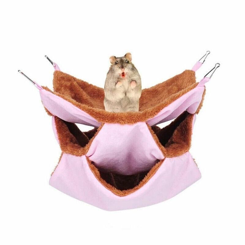 Hanging Hammock Nest Bed for Hamster Guinea Pig Ferret Rat Mice Cage Warmer Toy - Pink Rabbit V528-HAMSTERHAMMOCK-PINKRABBIT-68836