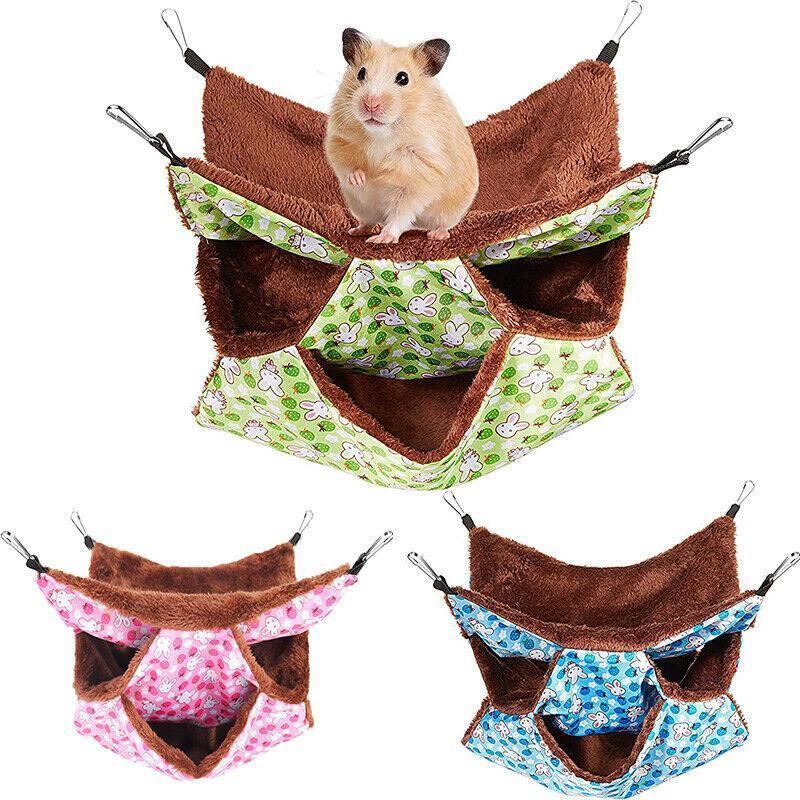 Hanging Hammock Nest Bed for Hamster Guinea Pig Ferret Rat Mice Cage Warmer Toy - Pink Rabbit V528-HAMSTERHAMMOCK-PINKRABBIT-68836