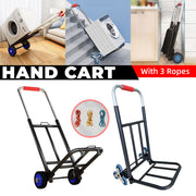 Folding Hand Trolley Heavy Duty Solid Wheel or Stair Climber Tri Wheel for Moving - Stair Climber V528-HAND-CART-867967