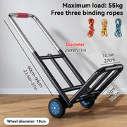 Folding Hand Trolley Heavy Duty Solid Wheel or Stair Climber Tri Wheel for Moving - Stair Climber V528-HAND-CART-867967