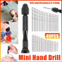 49pcs Mini Hand Drill Vise Hand Bits Twist Woodworking Set Precision Pin Tool V528-HAND-DRILL-49PCS-517951