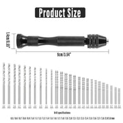 49pcs Mini Hand Drill Vise Hand Bits Twist Woodworking Set Precision Pin Tool V528-HAND-DRILL-49PCS-517951