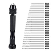 49pcs Mini Hand Drill Vise Hand Bits Twist Woodworking Set Precision Pin Tool V528-HAND-DRILL-49PCS-517951