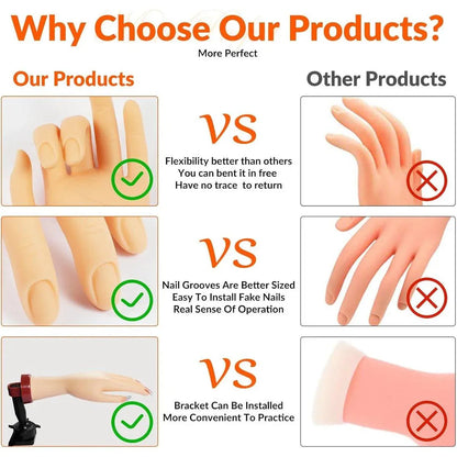 Manicure Practice Hand Mould Simulation Fake Hand Desktop Holder for Nail Art V528-HAND-MODEL-HOLDER-469177