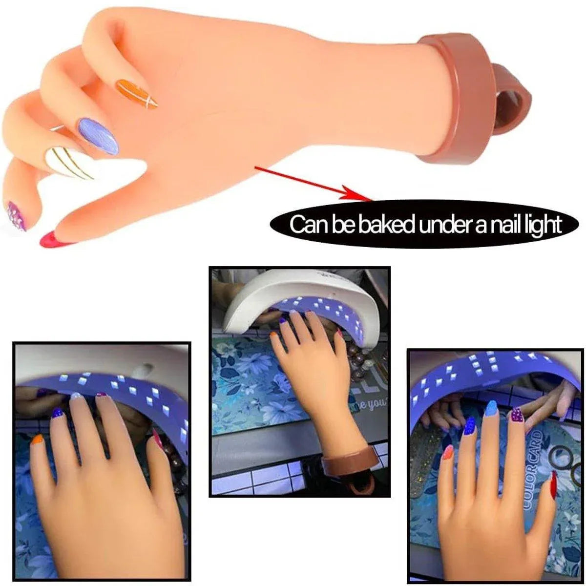 Manicure Practice Hand Mould Simulation Fake Hand Desktop Holder for Nail Art V528-HAND-MODEL-HOLDER-469177