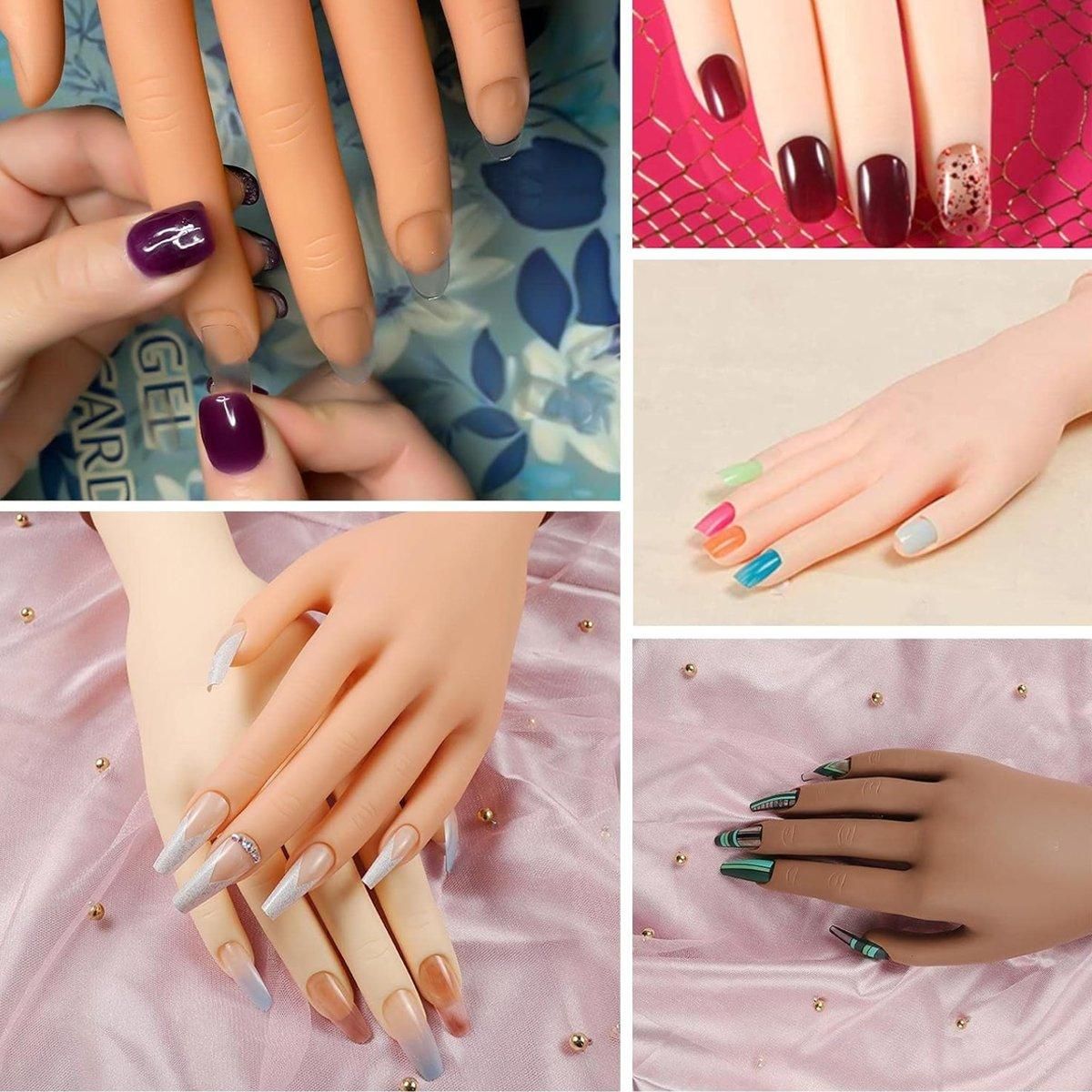 Manicure Practice Hand Mould Simulation Fake Hand Desktop Holder for Nail Art V528-HAND-MODEL-HOLDER-469177