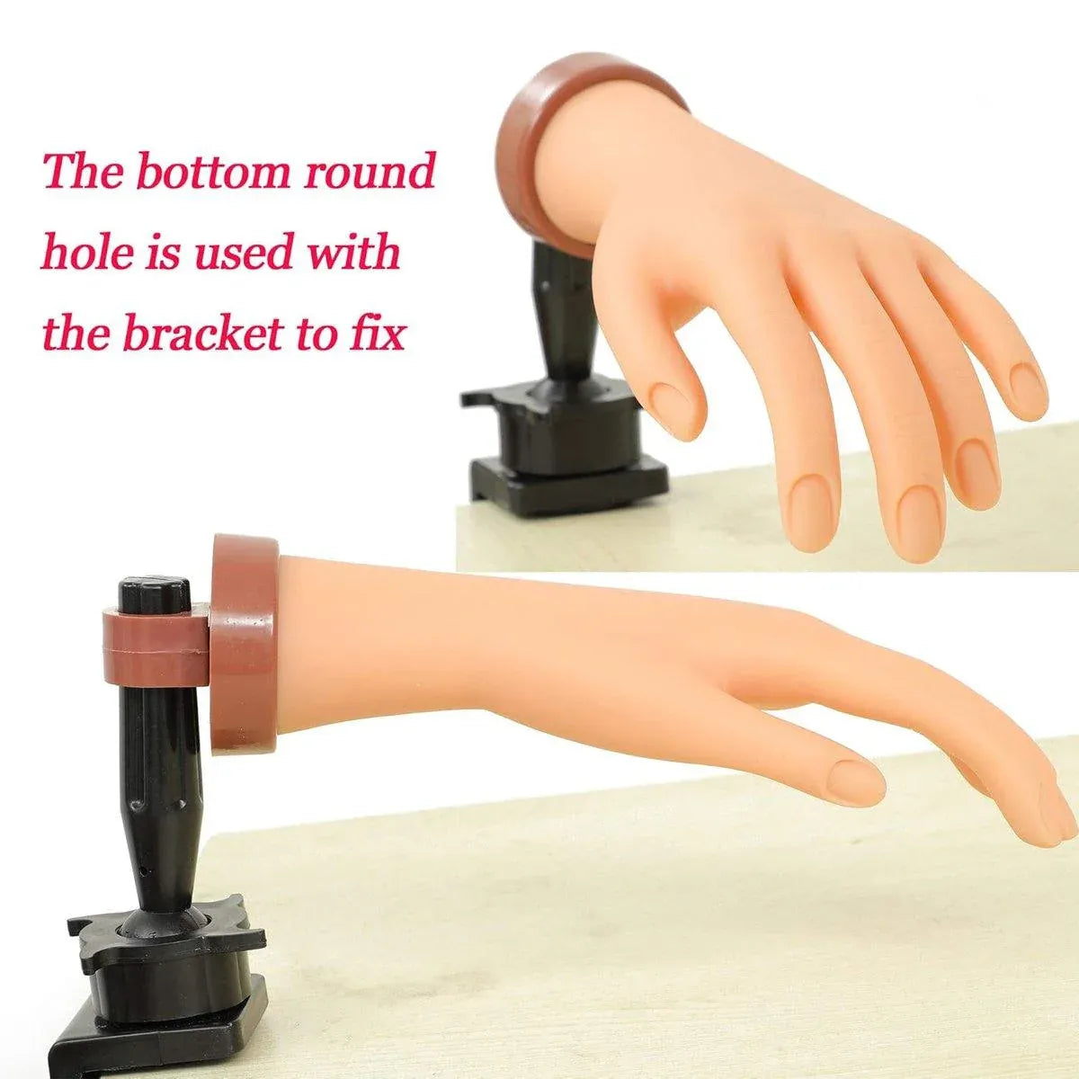 Manicure Practice Hand Mould Simulation Fake Hand Desktop Holder for Nail Art V528-HAND-MODEL-HOLDER-469177